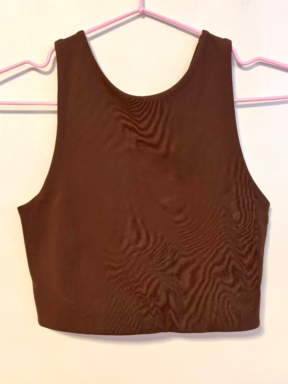 Girlfriend Collective Light Support Racerback Sports Bra Top Brown Womens XS